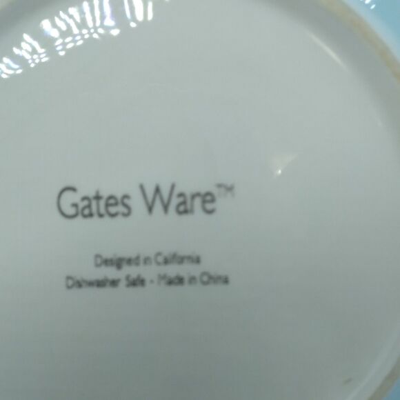 Laurie Gates "EMMA BLUE"  Round Floral 9" Salad Plate READ DESC - Picture 5 of 8